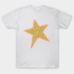 Pink sparkly star T-Shirt